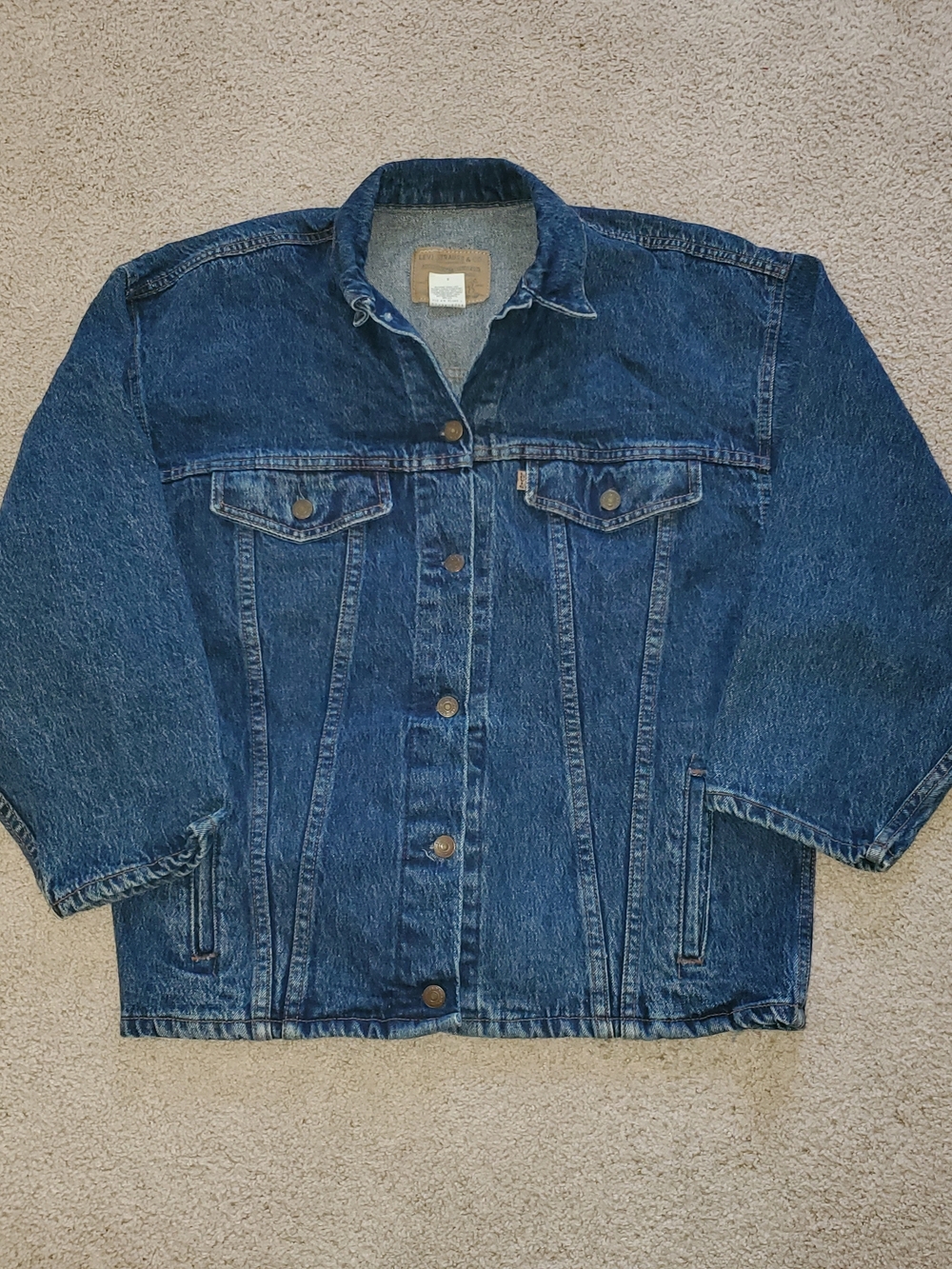 Vintage 1980s Levis Blue Jean Trucker Jacket Unisex Size Med.